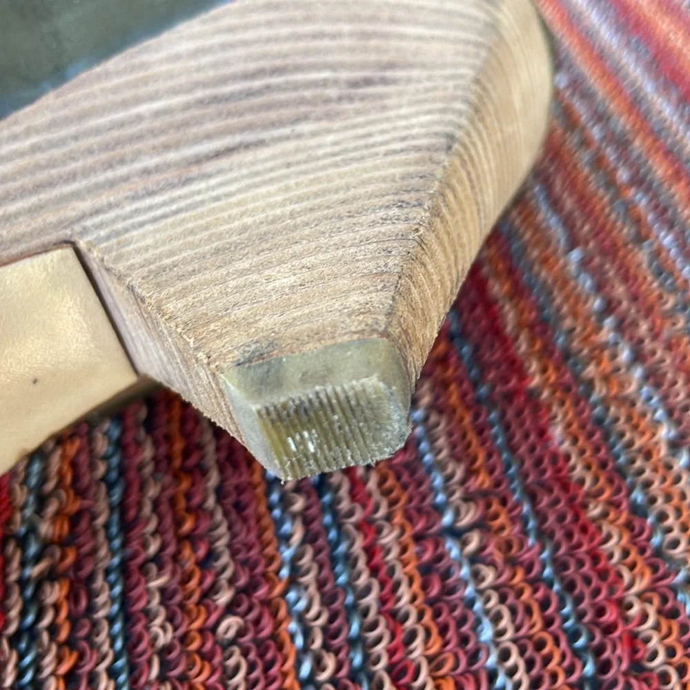 Belle-Sigerson Morrison olive, ankle sandal heeled shoe. 3 1/2 inch. Leather. - Picture 7 of 8